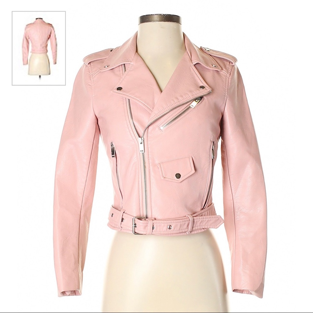 Zara basic leather jacket